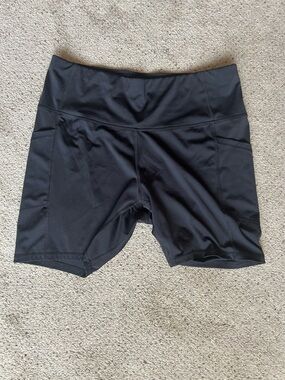 Performance High-Waist Black Women’s Athletic Shorts